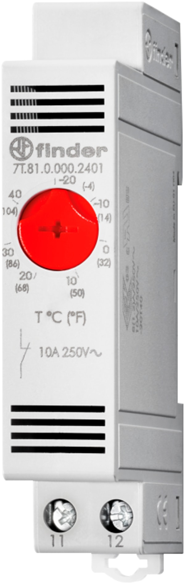 FINDER SPA - FIN7T8100002402 TERMOSTATO IND. VENTILAZIONE 10A -20/+60