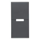 VIMAR SPA - VIW20755 Due mezzi tasti 1M neutro pers. grigio
