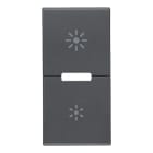 VIMAR SPA - VIW20755.3 DUE MEZZI TASTI 1M DIMMER GRIGIO
