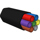 EXCEL - EXL208-802 Enbeam HDPE Ext Duct 7x5x3mm Black