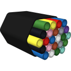 EXCEL - EXL208-804 Enbeam HDPE Ext Duct 24x5x3mm Black