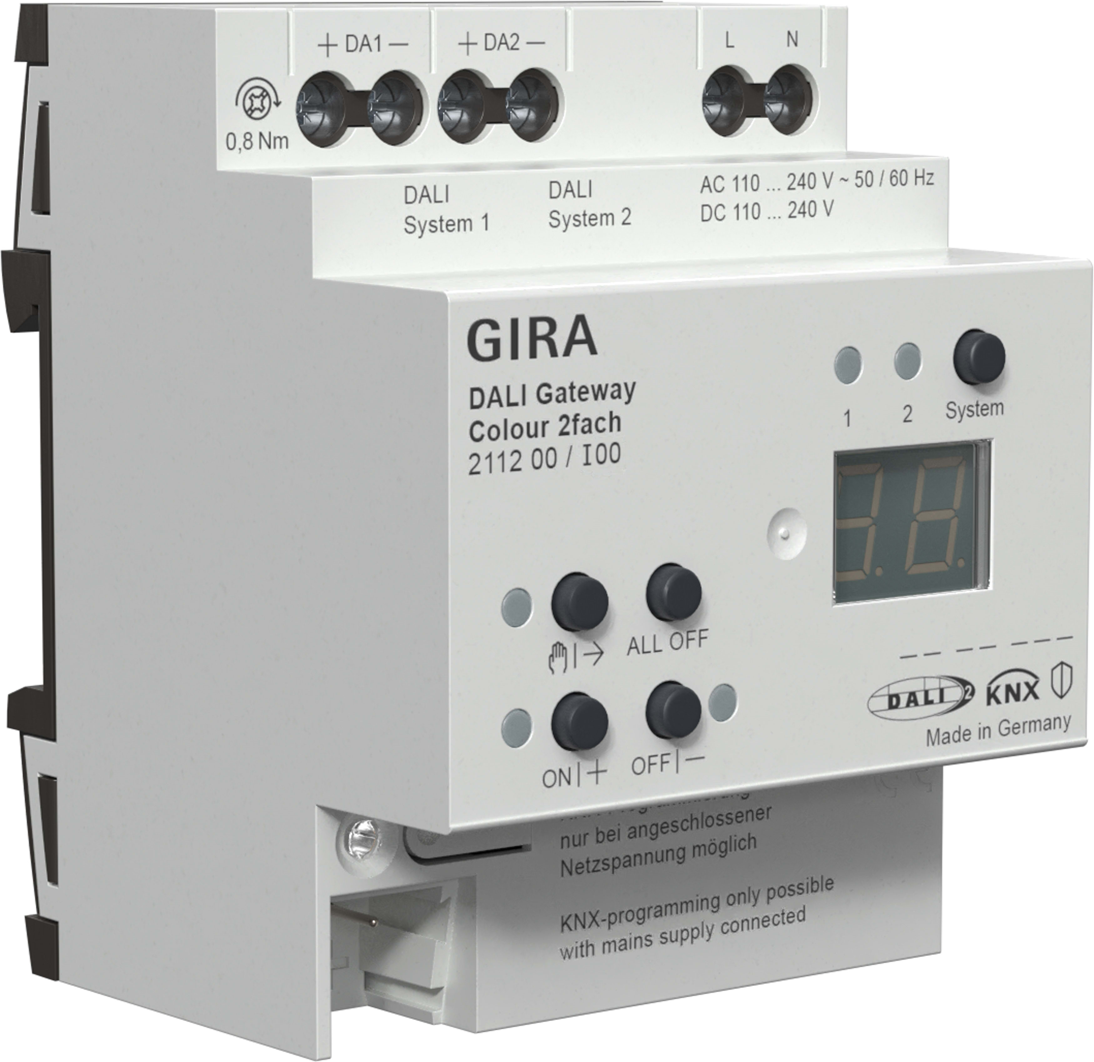 GIRA - GIR211200 GATEWAY DALI COLOUR 2-M AMG KNX SECURE