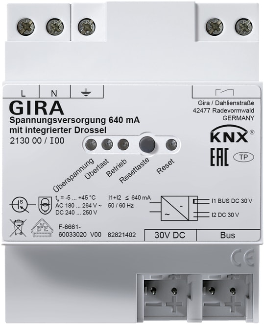 GIRA - GIR213000 TENS.ALIMENTAZ. 640 MA BOBINA ONEKNX AMG