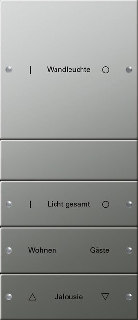 GIRA - GGI2134602 Wippenset 4f (1+3) beschr. System 55 Ede