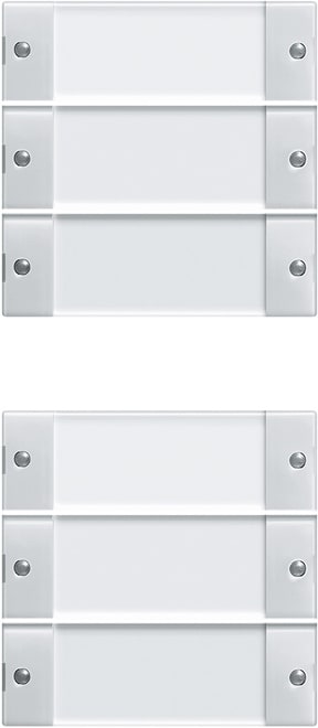GIRA - GGI213603 Wippenset 6f (3+3) BSF System 55 Klar/Re