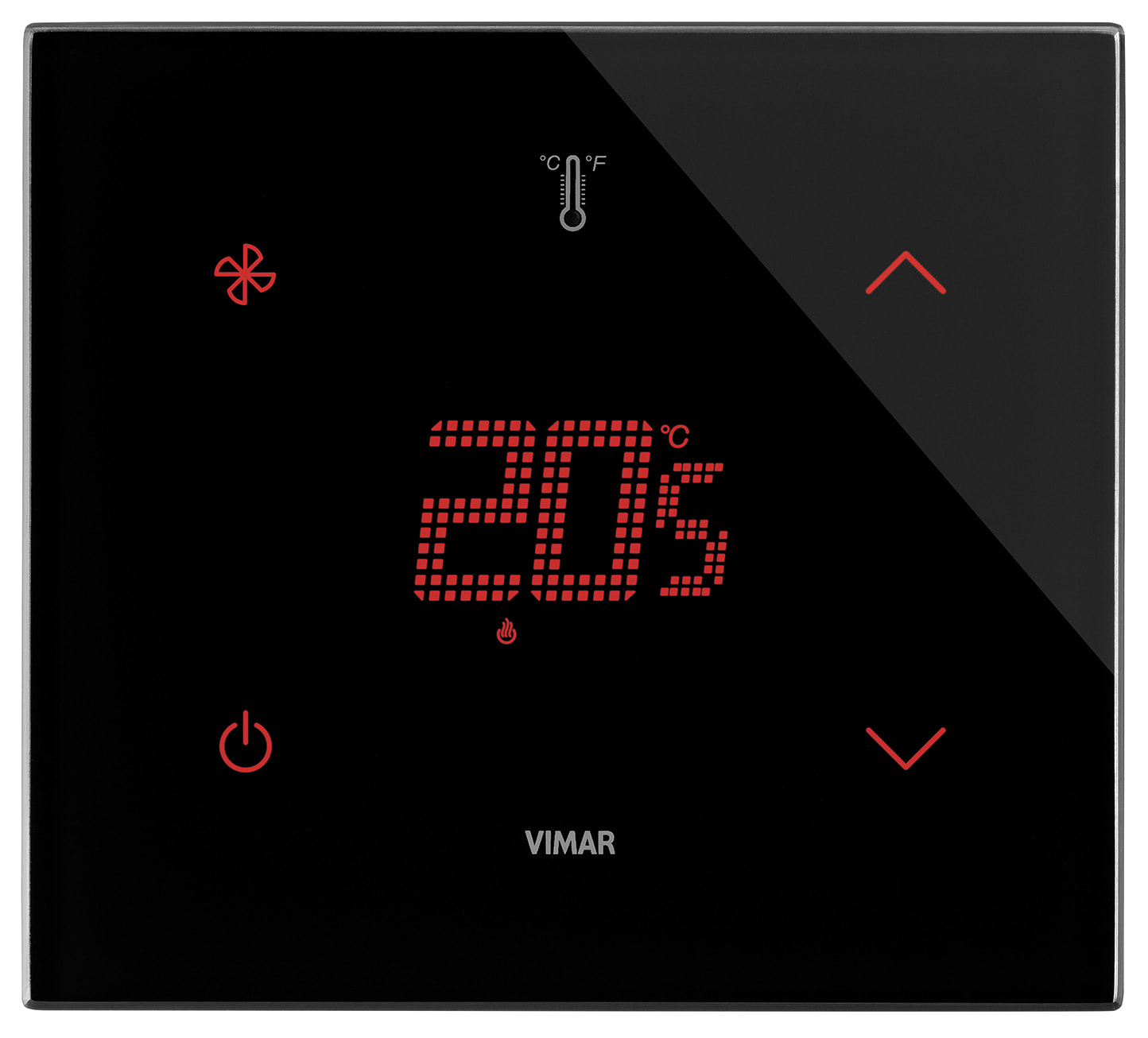 VIMAR SPA - VIW21514.F.76 TERMOSTATO DOMOTICO FAN 2M NERO DIAMANTE