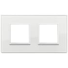 VIMAR SPA - VIW21643.87 PLACCA 4M (2+2)INT71 BIANCO TOT DIAMANTE