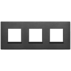 VIMAR SPA - VIW21644.18 PLACCA 6M (2+2+2) INT71 NERO TOTALE