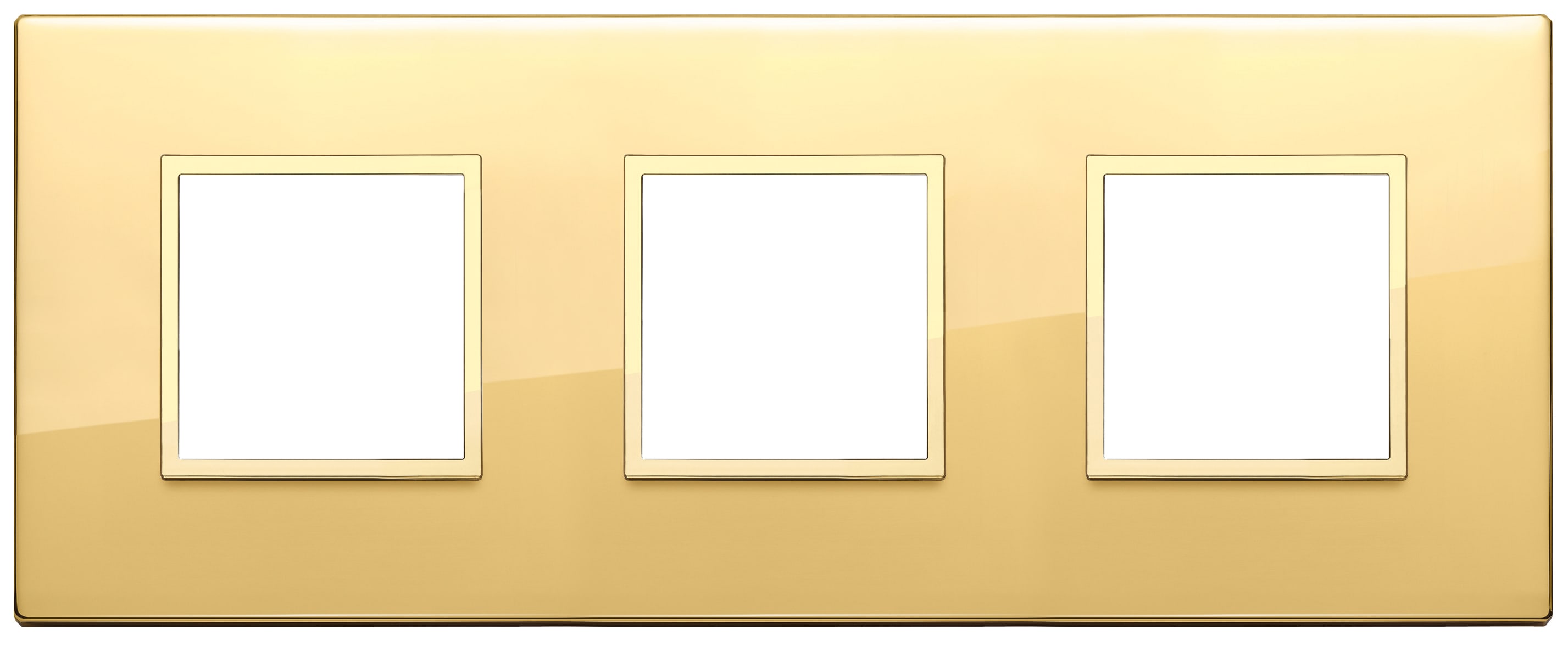 VIMAR SPA - VIW21644.G09 Placca 6M(2+2+2)i71 oro totale lucido