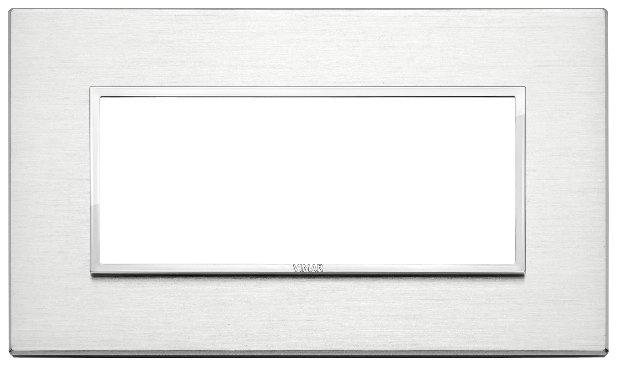 VIMAR SPA - VIW21649.01 PLACCA 5M BS ALLUMINIO BRILLANTE