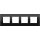 VIMAR SPA - VIW21669.76 PLACCA 8M (2+2+2+2) INT71 NERO DIAMANTE