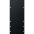 GIRA - GGI2184005 Wippenset 4f (1+3) System 55 Schwarz m(l