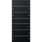GIRA - GIR2186005 Wippenset 6f (3+3) System 55 Schwarz m(l