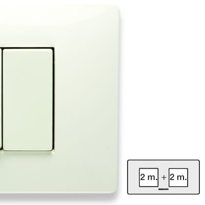 MASTER SRL - MST21MX102-2 MIX PLACCA 2+2 POSTI BIANCO ASPEN