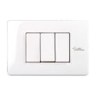 MASTER SRL - MST21MX103-AB PLACCA 3 P. PURE WHITE ANTIBACTERIAL