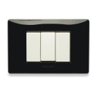 MASTER SRL - MST21MX203 MIX PLACCA 3 POSTI NERO PANTHER