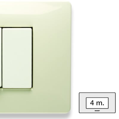MASTER SRL - MST21MX284 MIX PLACCA 4 POSTI BIANCO SAFARI