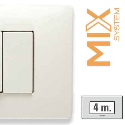 MASTER SRL - MST21MX804 MIX PLACCA 4 POSTI BIANCO MATT