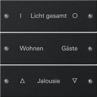 GIRA - GIR2203005 Wippenset 3f beschr. System 55 Schwarz m