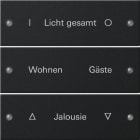 GIRA - GIR2203005 Wippenset 3f beschr. System 55 Schwarz m