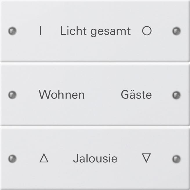 GIRA - GIR220303 Wippenset 3f beschr. System 55 Reinweiss