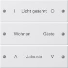 GIRA - GIR220303 Wippenset 3f beschr. System 55 Reinweiss