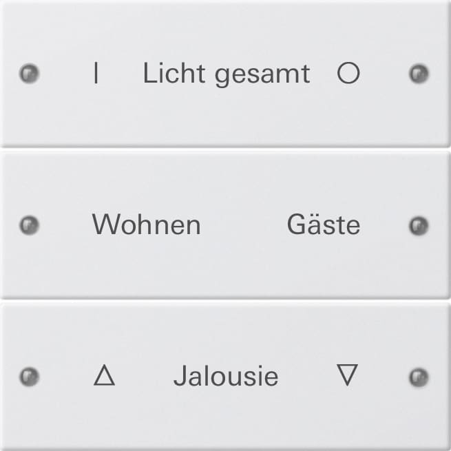 GIRA - GIR220327 Wippenset 3f beschr. System 55 Reinweiss