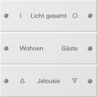 GIRA - GIR220327 Wippenset 3f beschr. System 55 Reinweiss