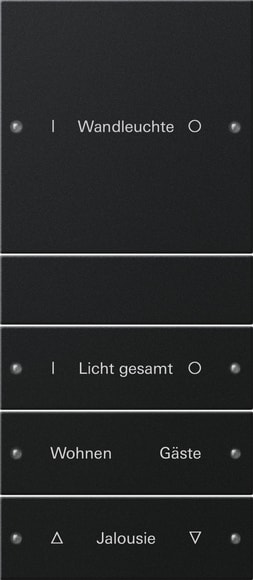 GIRA - GGI2204005 SET BIL. 4-M (1+3) SCRIV. SYSTEM 55 NERO