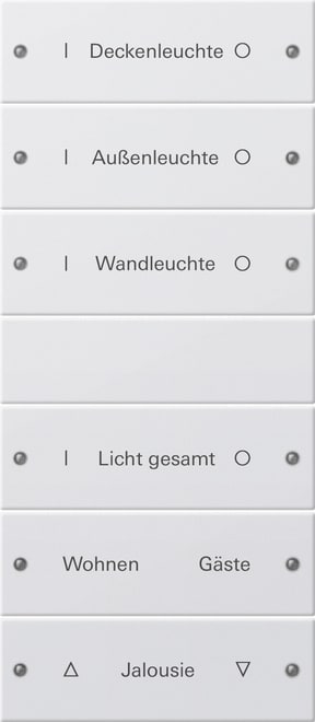 GIRA - GIR220603 Wippenset 6f (3+3) beschr. System 55 Rei