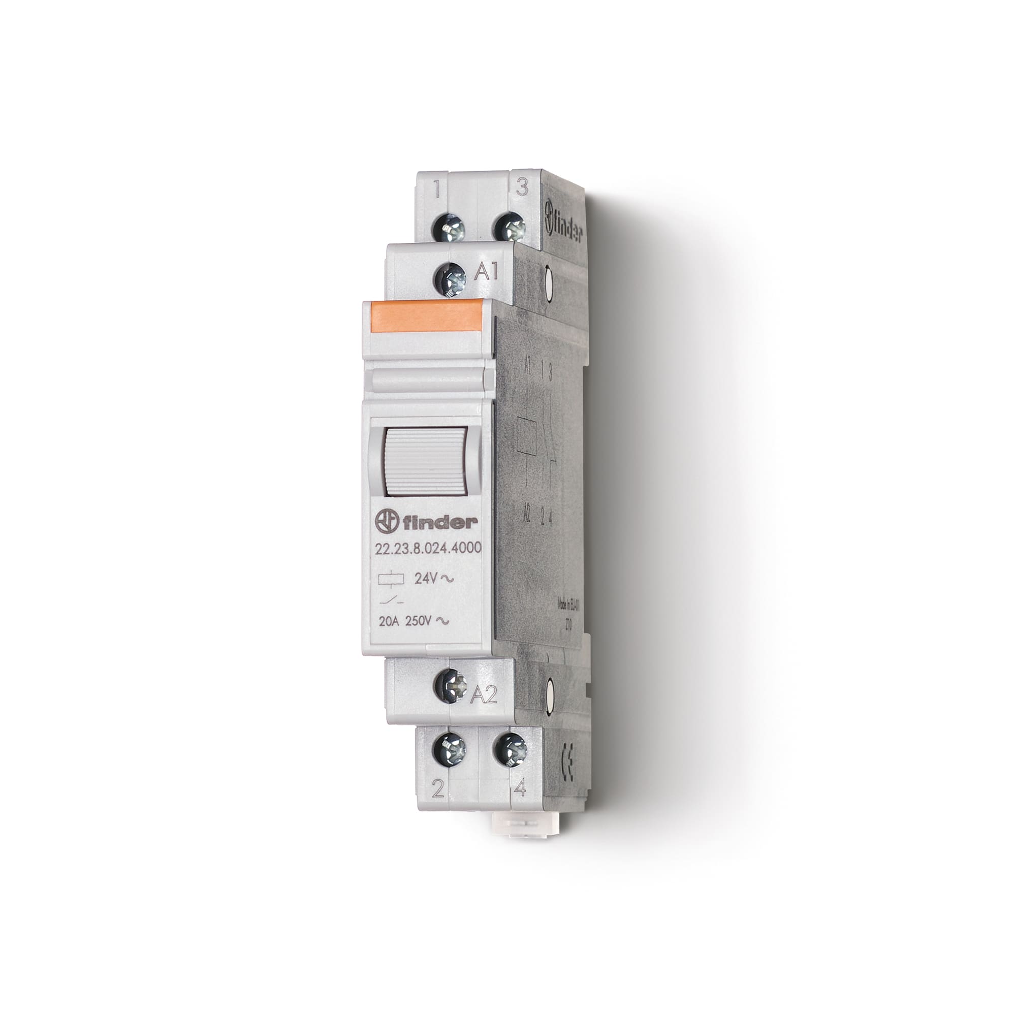 FINDER SPA - FIN222390484000 RELE MONOSTABILE 17.5MM 1NO+1NC 20A