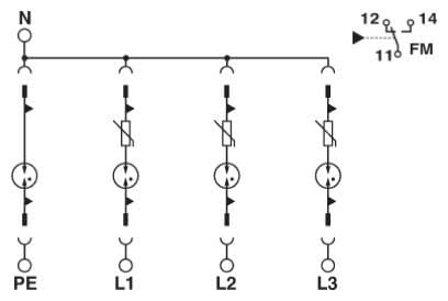 PHOENIX CONTACT - PHC2909590 VAL-SEC-T2-3S-350VF-FM SPD TIPO 2