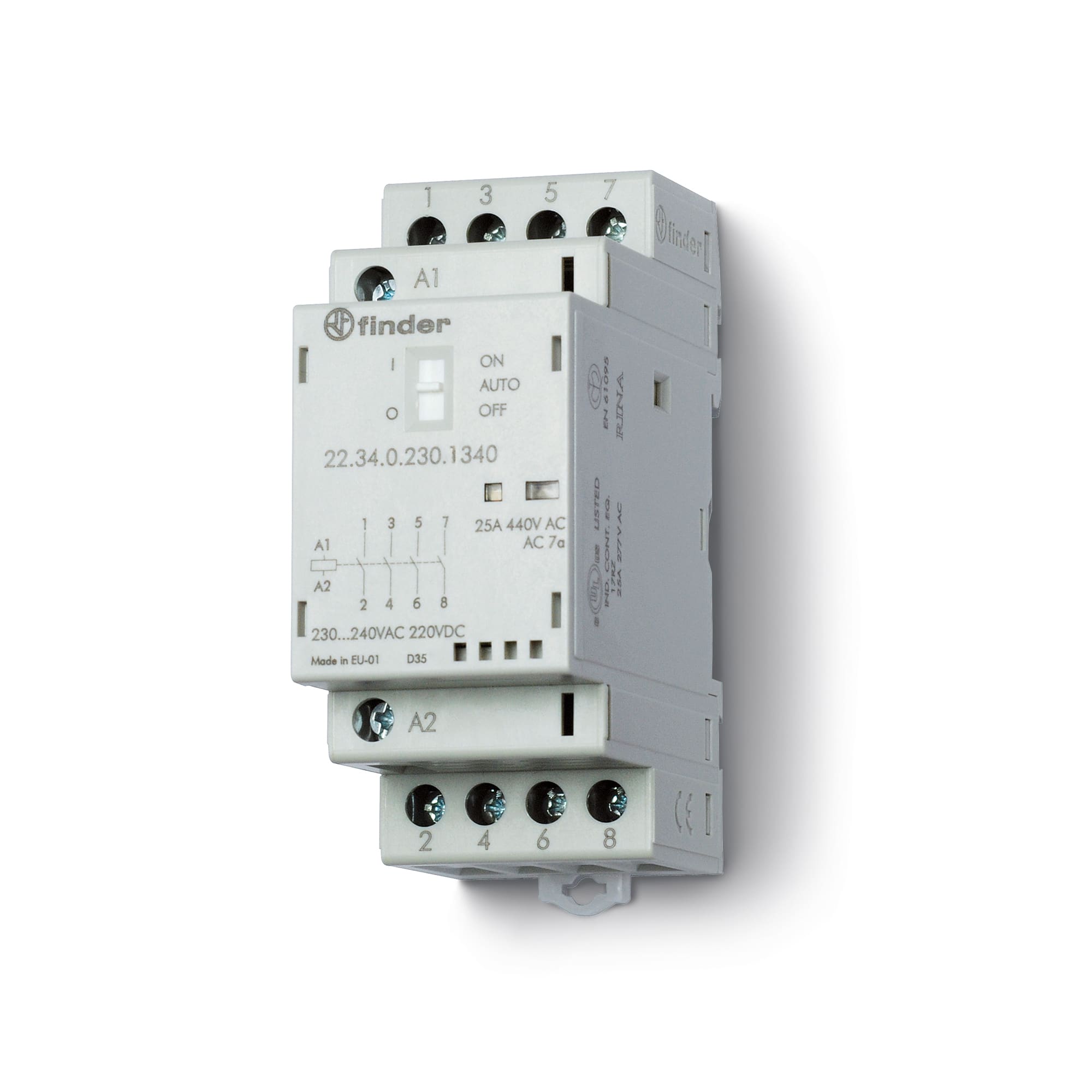 FINDER SPA - FIN223400121340 CONTATTORE 25A 4 CONTATTI 36MM