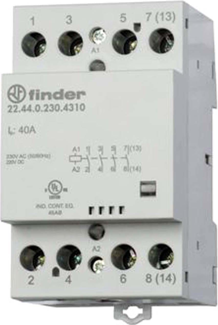 FINDER SPA - FIN224402304610 CONTATTORE 40A 4 CONTATTI 52MM