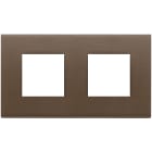 VIMAR SPA - VIW22643.12 PLACCA 4M (2+2)INT71 BRONZO SCURO SPAZZ.