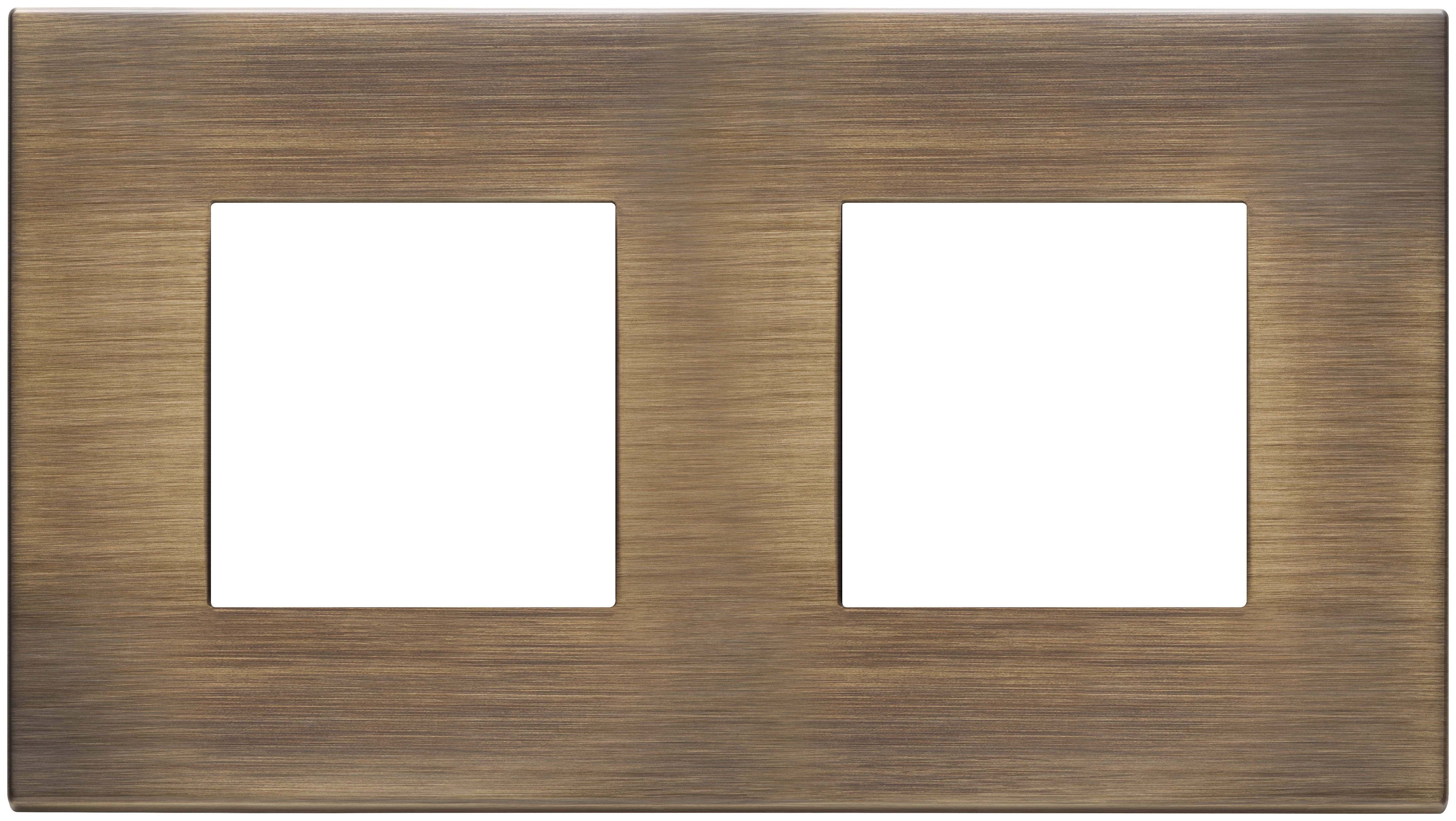 VIMAR SPA - VIW22643.87 PLACCA 4M (2+2)INT71 BRONZO ANTICO