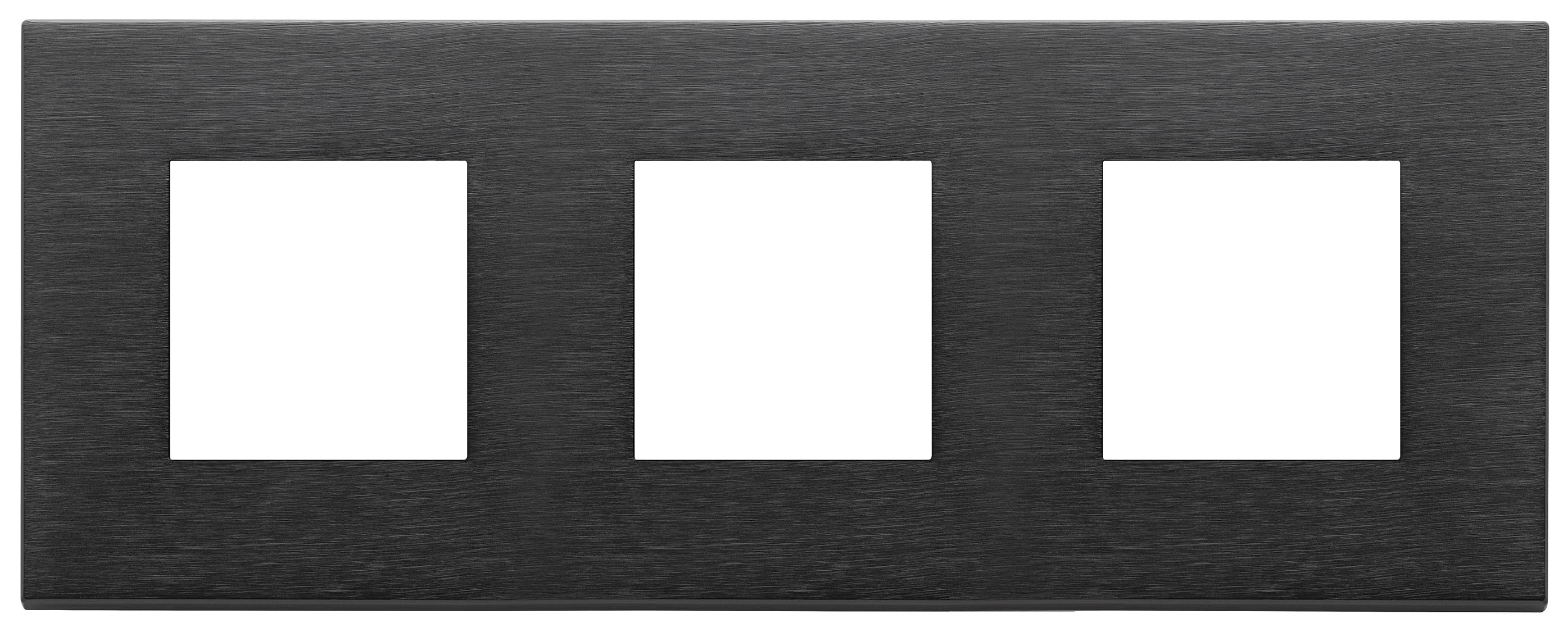 VIMAR SPA - VIW22644.13 PLACCA 6M (2+2+2) INT71 NERO SPAZZOLATO