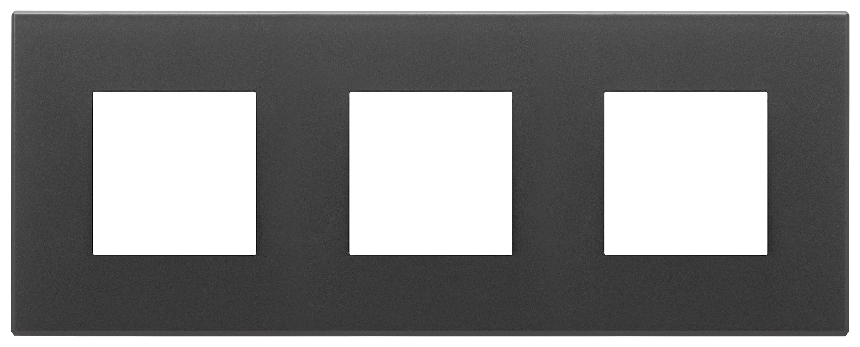 VIMAR SPA - VIW22644.73 PLACCA 6M (2+2+2) INT71 NERO SATINATO