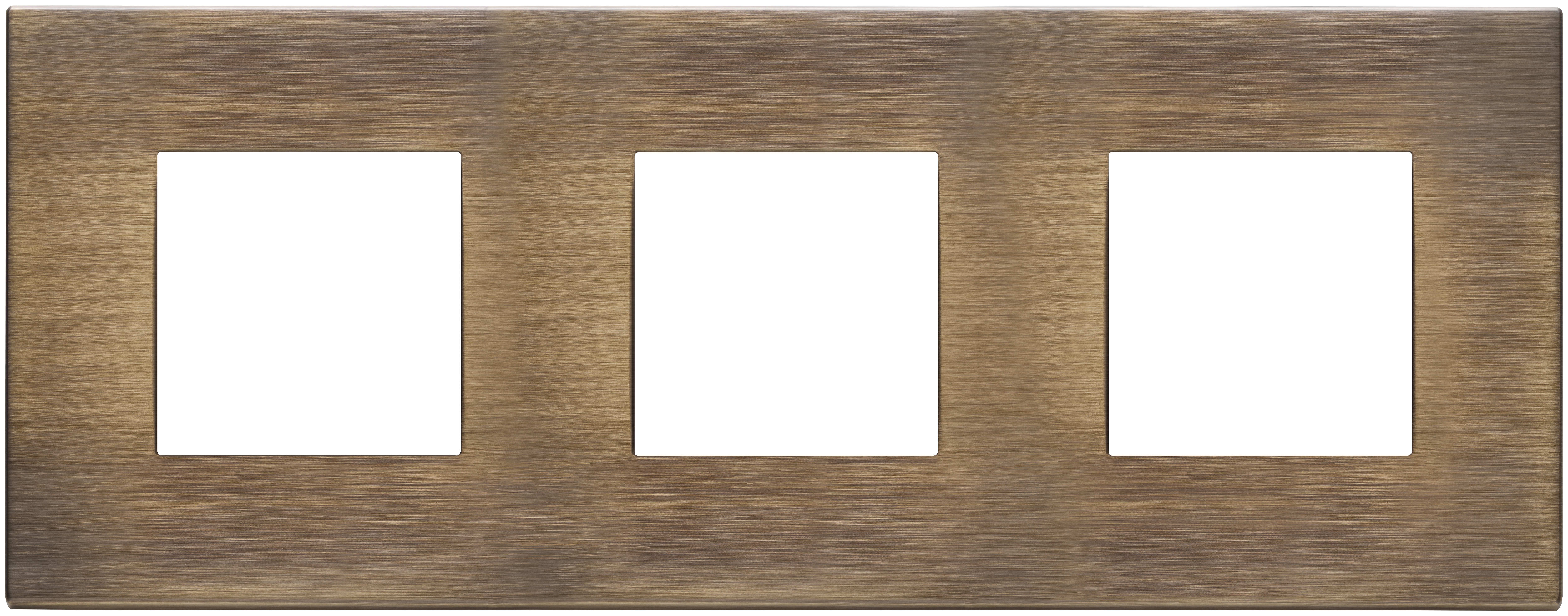 VIMAR SPA - VIW22644.87 PLACCA 6M (2+2+2)INT71 BRONZO ANTICO