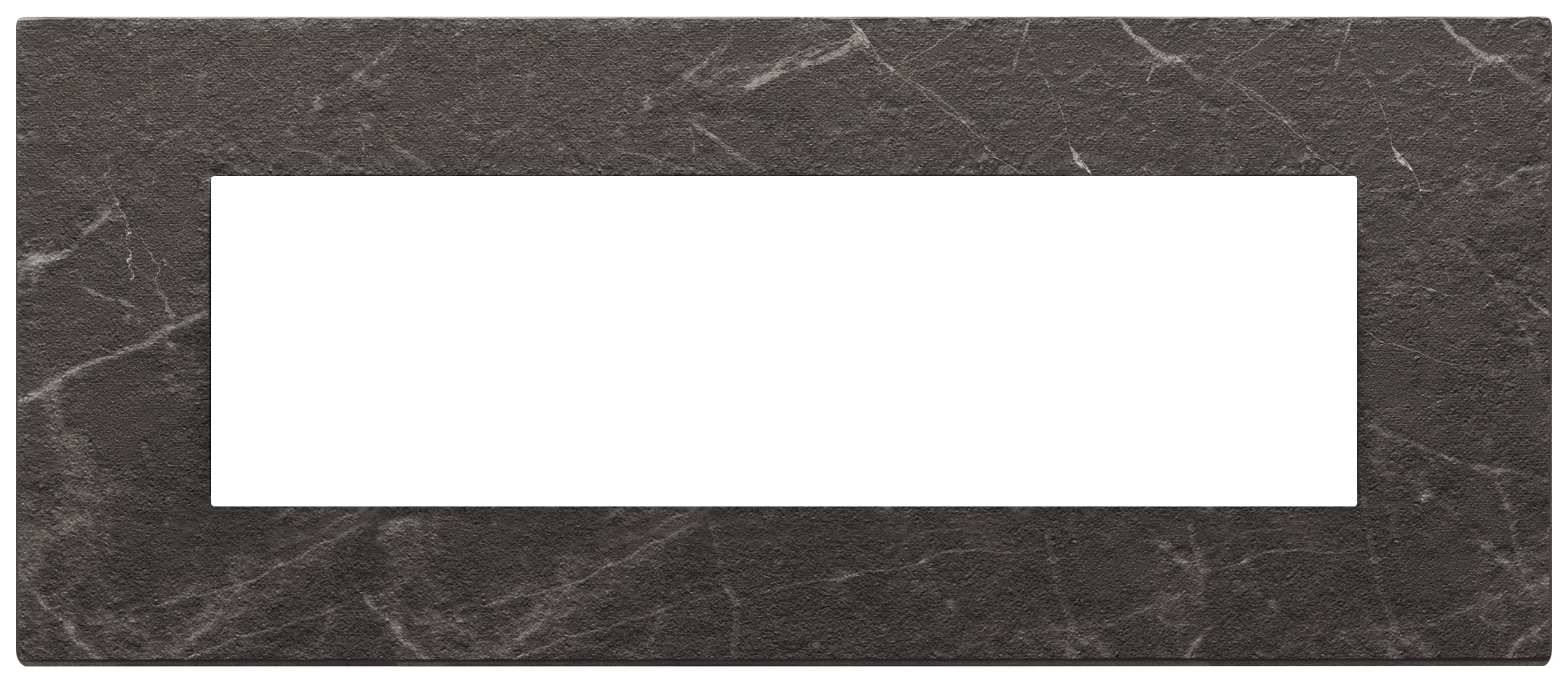 VIMAR SPA - VIW22657.53 Placca 7M nero Marquina