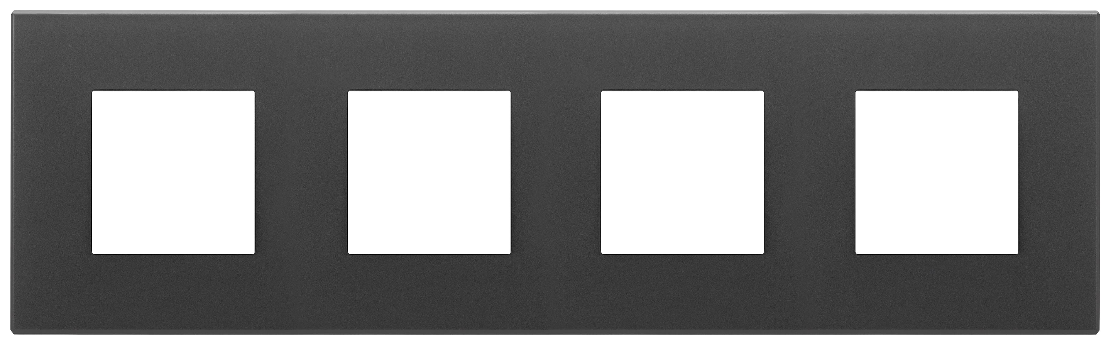 VIMAR SPA - VIW22669.73 PLACCA 8M (2+2+2+2)INT71 NERO SATINATO