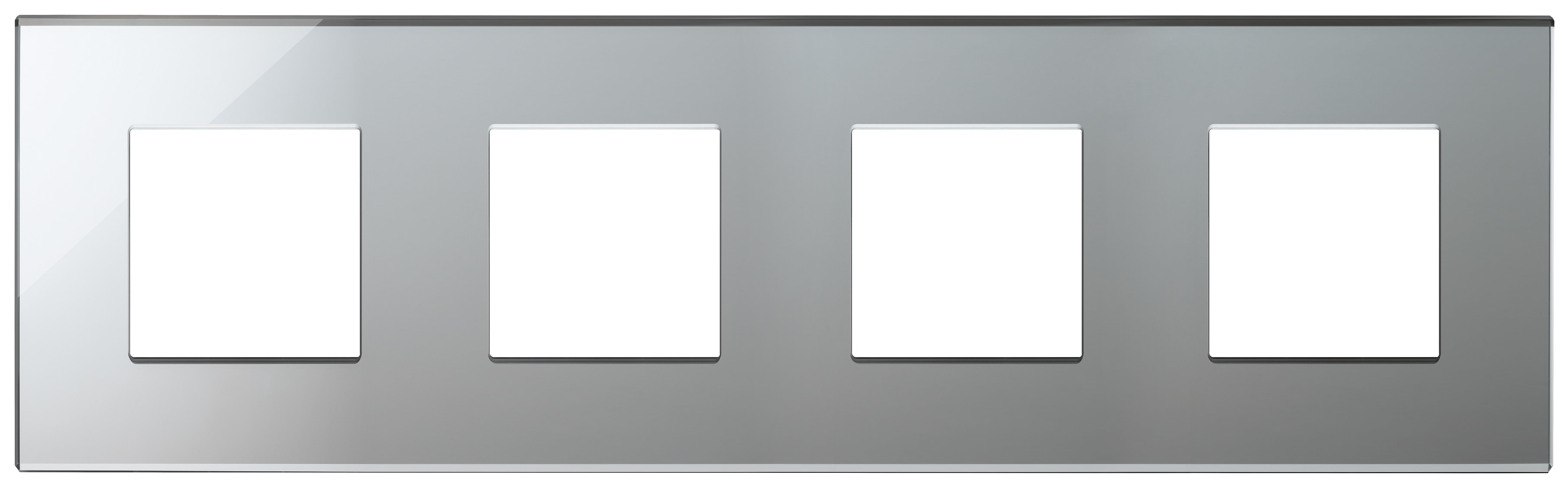 VIMAR SPA - VIW22669.75 Placca 8M (2+2+2+2)in71 argento ghiaccio