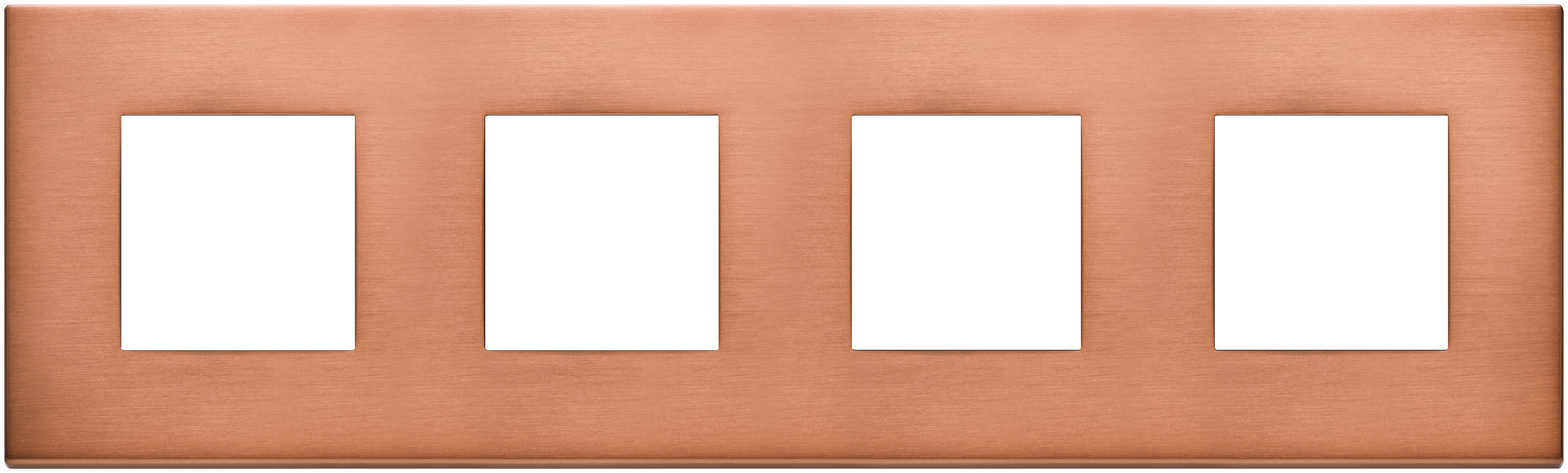 VIMAR SPA - VIW22669.86 PLACCA 8M (2+2+2+2)INT71 RAME SPAZZOLATO