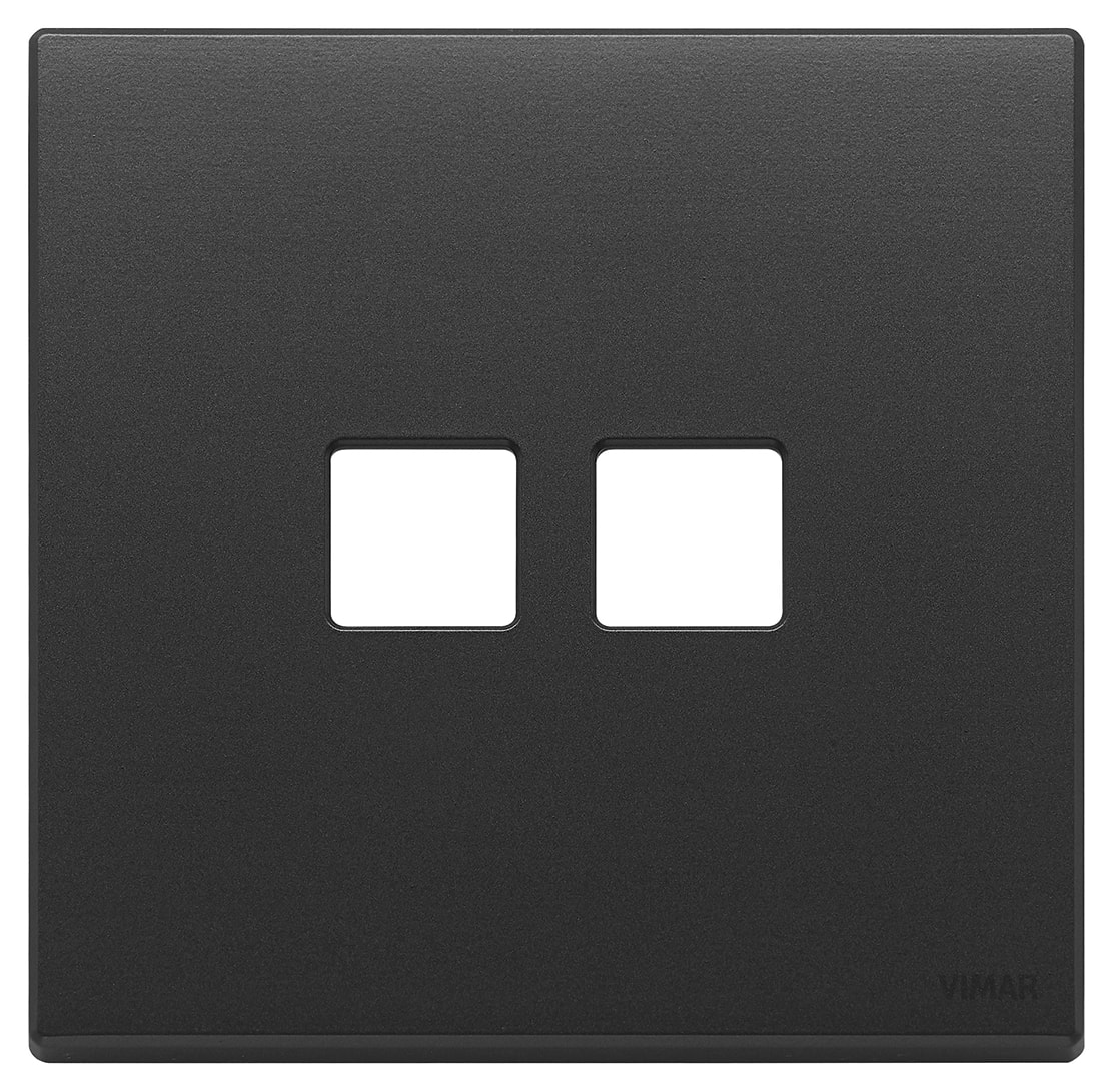 VIMAR SPA - VIW22682.2.03 Placca 2Mx2 Flat grigio antracite