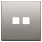 VIMAR SPA - VIW22682.2.11 Placca 2Mx2 Flat nichel spazzolato