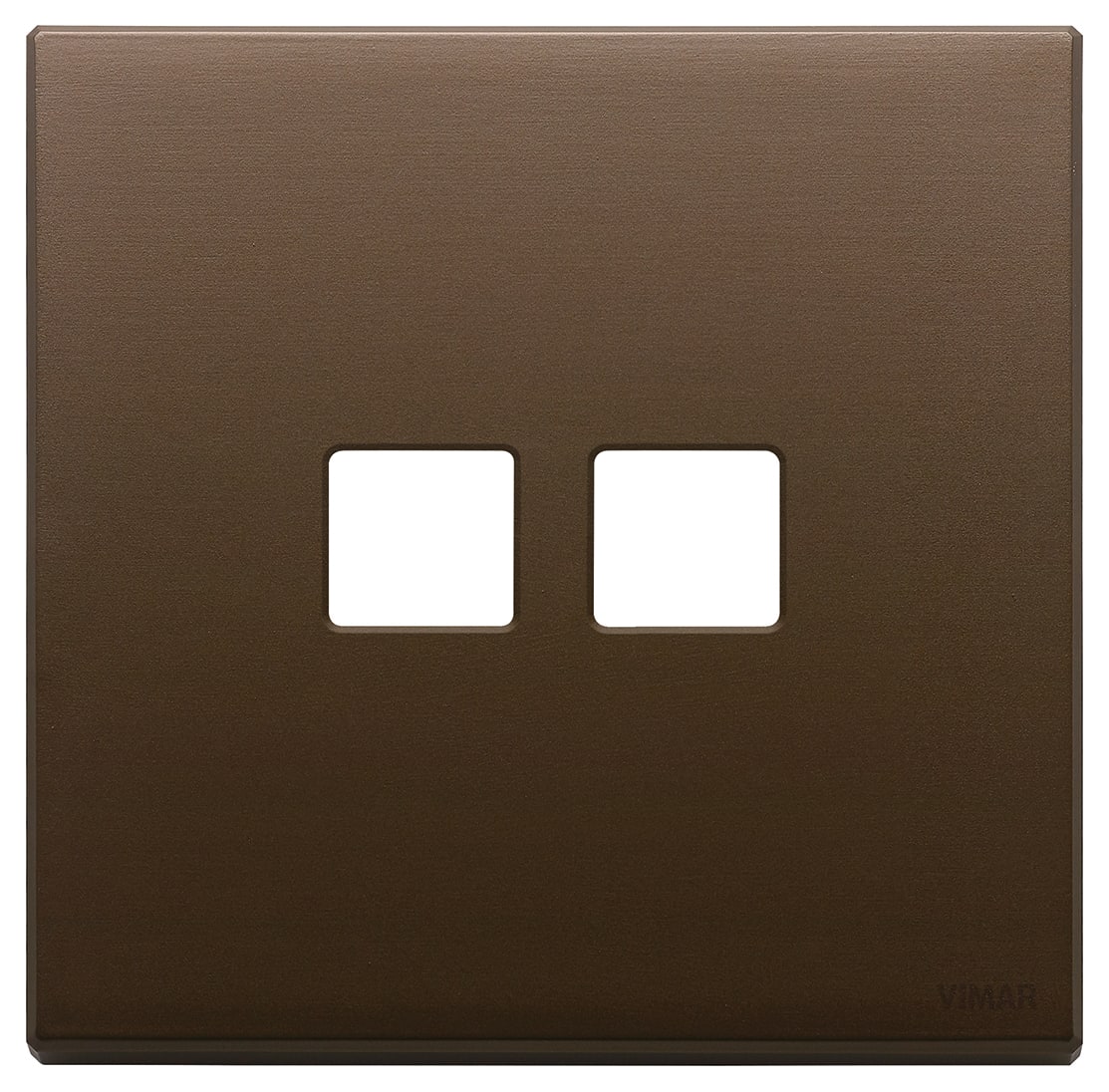 VIMAR SPA - VIW22682.2.12 PLACCA 2MX2 FLAT BRONZO SCURO SPAZZ.