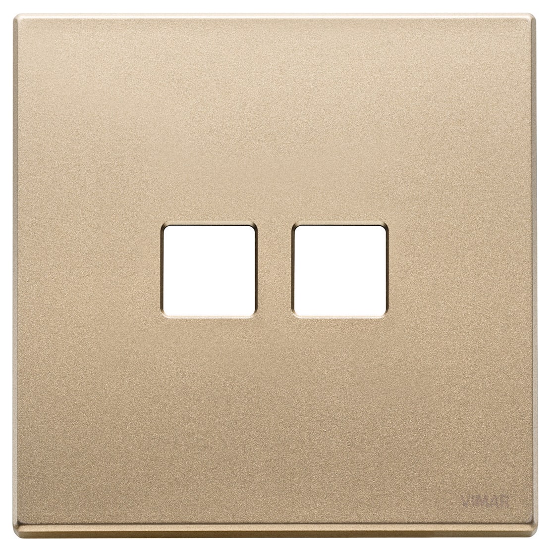 VIMAR SPA - VIW22682.2.88 Placca 2Mx2 Flat oro satinato