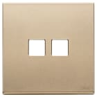 VIMAR SPA - VIW22682.2.88 Placca 2Mx2 Flat oro satinato
