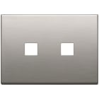 VIMAR SPA - VIW22683.2.11 PLACCA 3MX2 FLAT NICHEL SPAZZOLATO