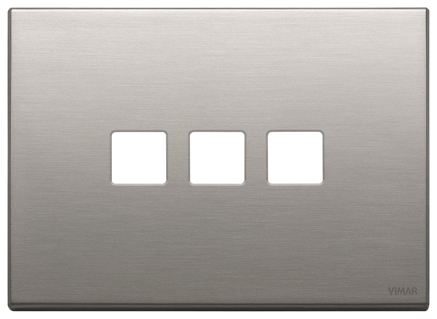 VIMAR SPA - VIW22683.3.11 Placca 3Mx3 Flat nichel spazzolato
